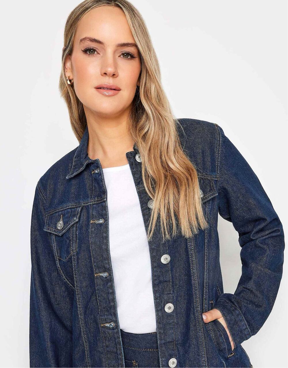 ASOS Design Skinny Long Tall Sally Denim jacket in blue M